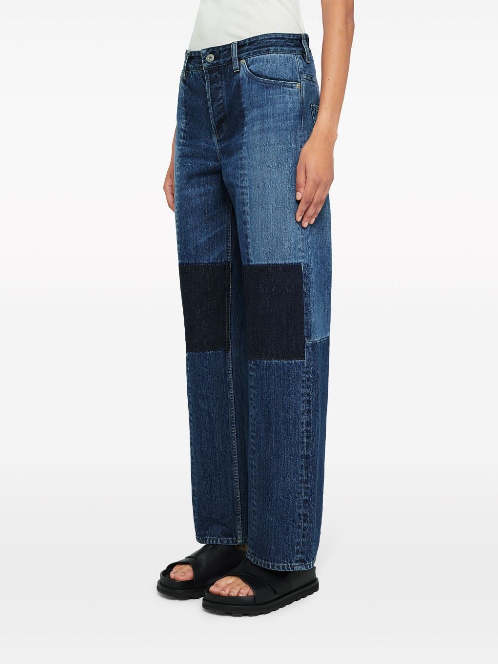 straight-leg cotton trousers - 4