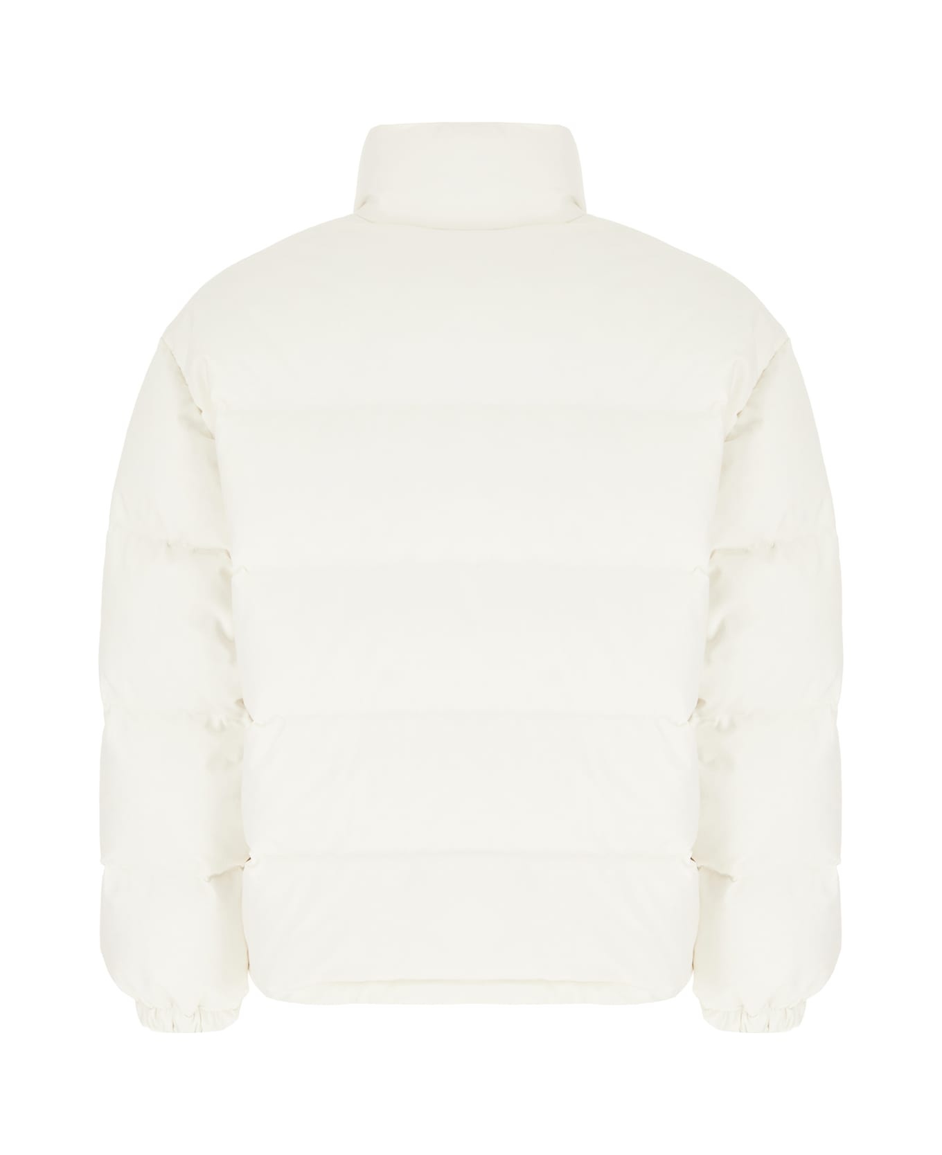 White Stretch Polyester Down Jacket - 2