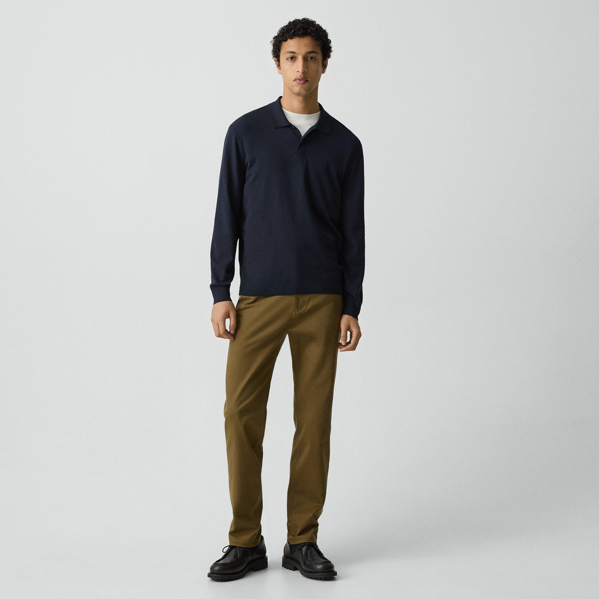 Goris Long-Sleeve Polo Shirt in Light Bilen - 6