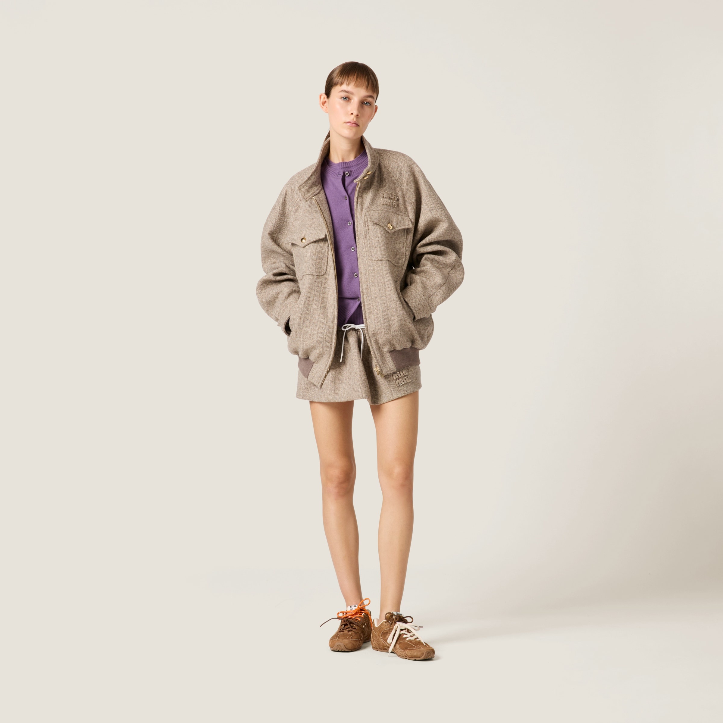 Miu Miu Chevron blouson jacket | REVERSIBLE