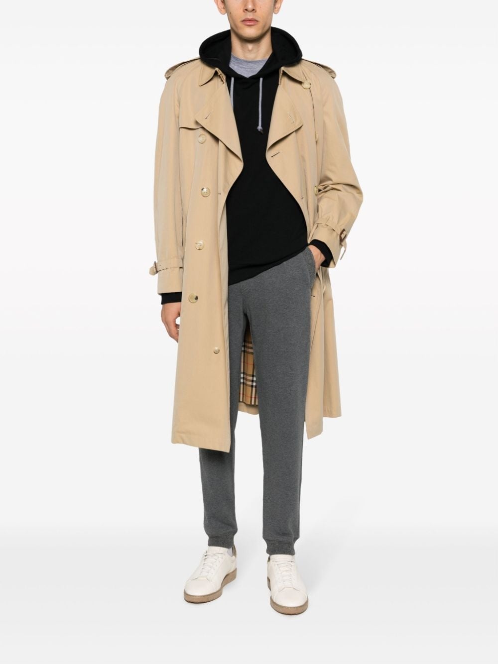 drawstring-waistband mélange-effect trousers - 2