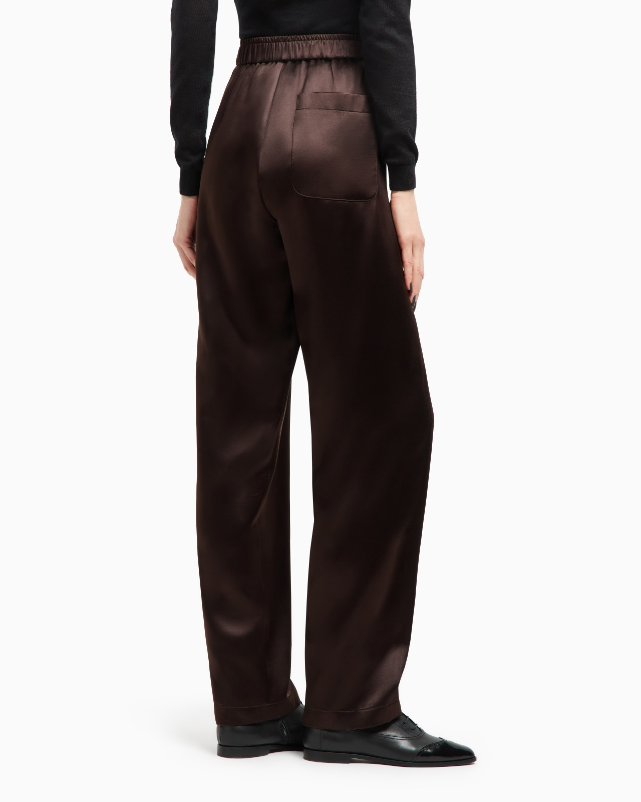 STRAIGHT-CUT TROUSERS IN TUSSAH SILK SATIN - 3