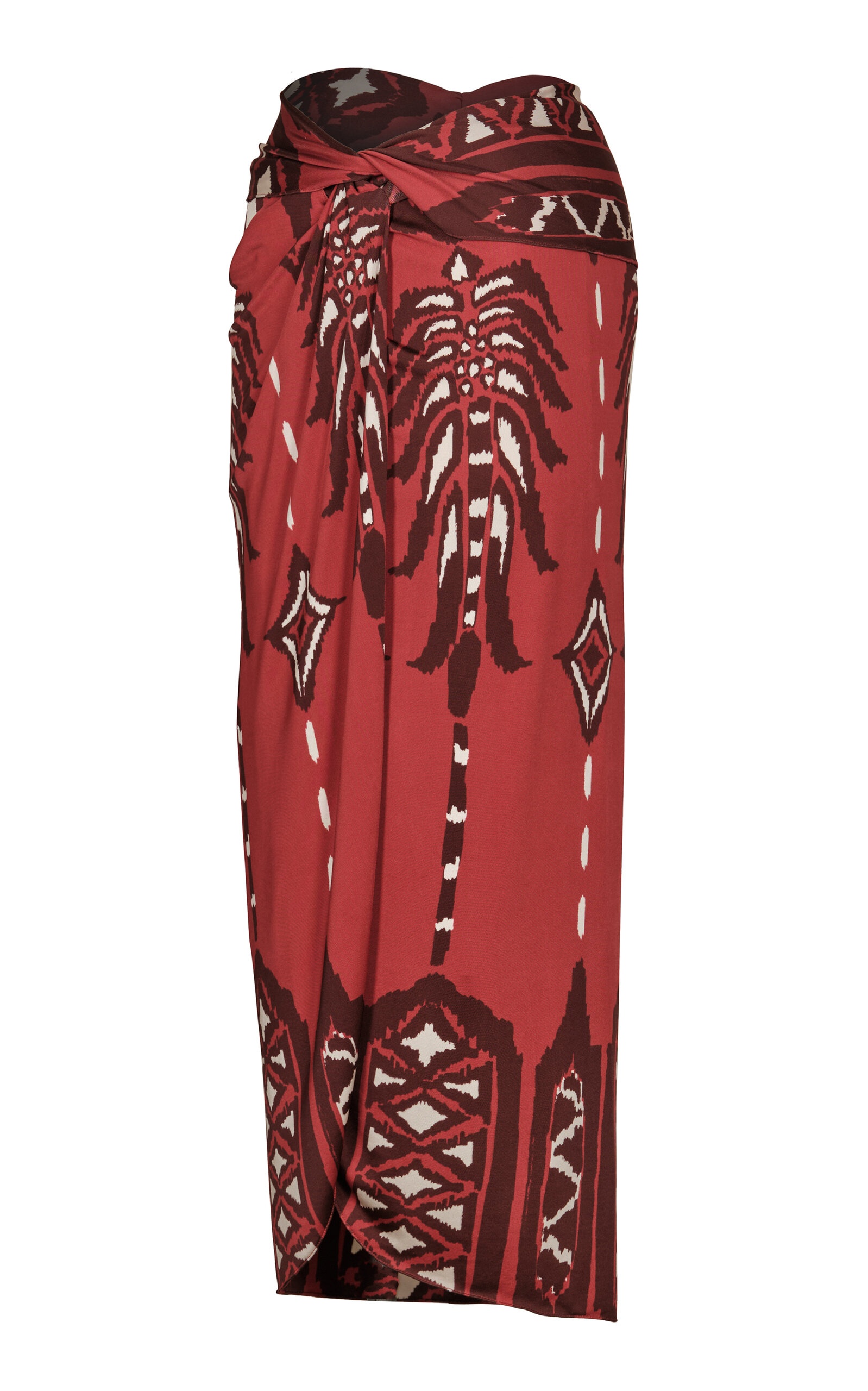 Avanyu Printed Maxi Skirt red - 4