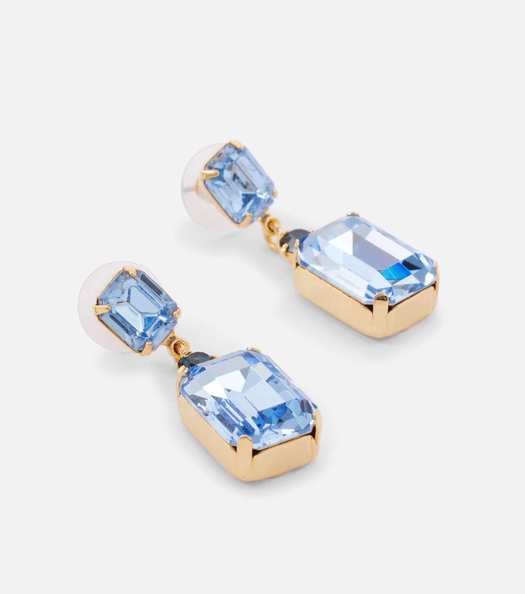 Justine gold-plated drop earrings - 4