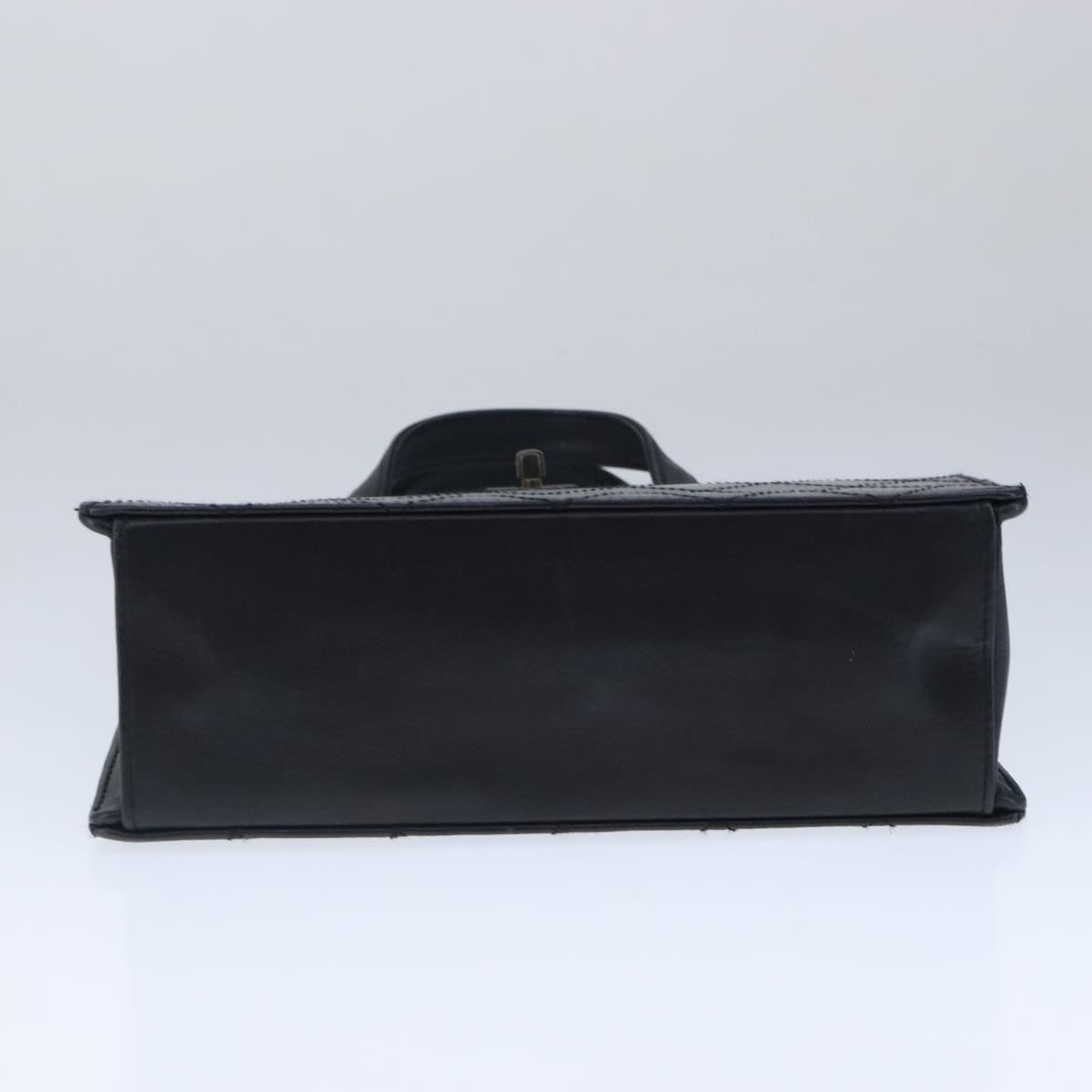 CHANEL Hand Bag Lamb Skin Black CC - 5