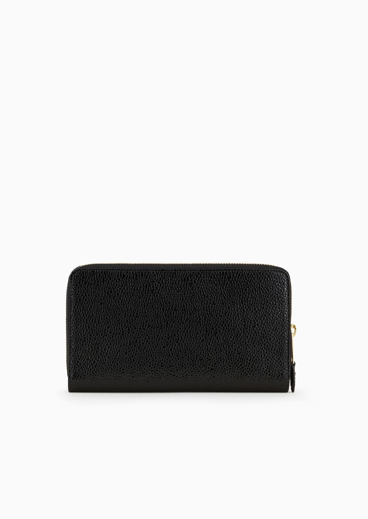 La Prima wrap-around zip wallet in pebbled patent leather - 2