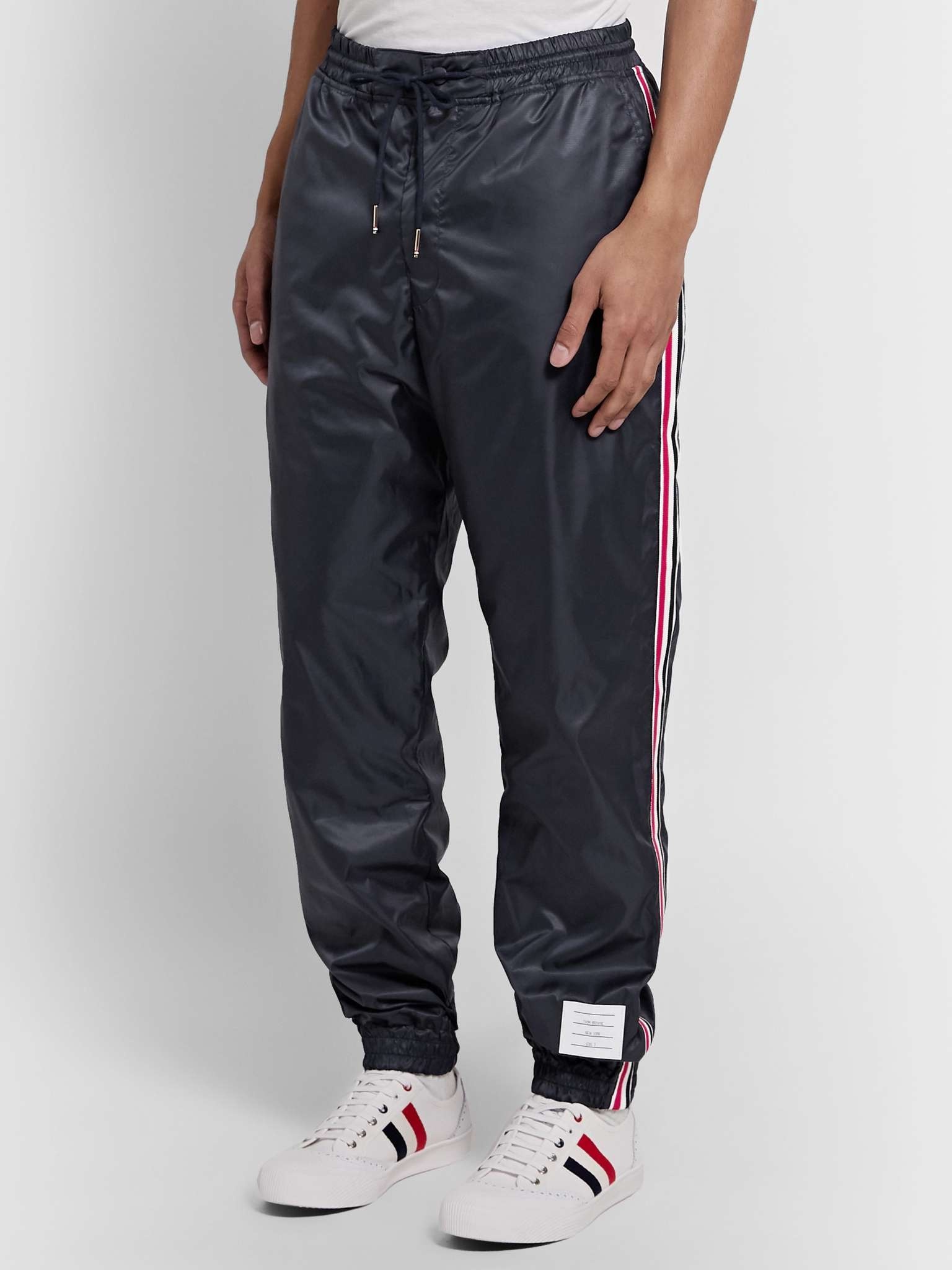 Tapered Grosgrain-Trimmed Ripstop Track Pants - 6