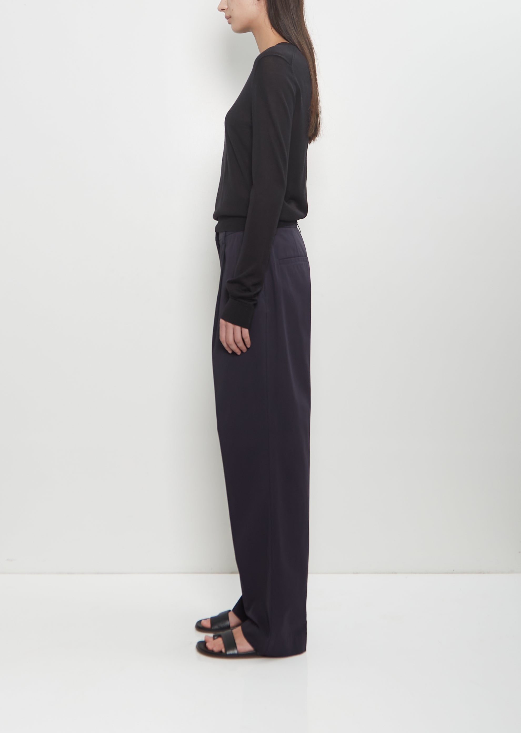 Cotton Slanted Pocket Trousers - 2