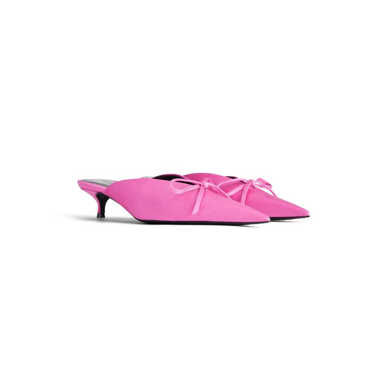 Women's Knife Bow 40mm Mule in Pink 2