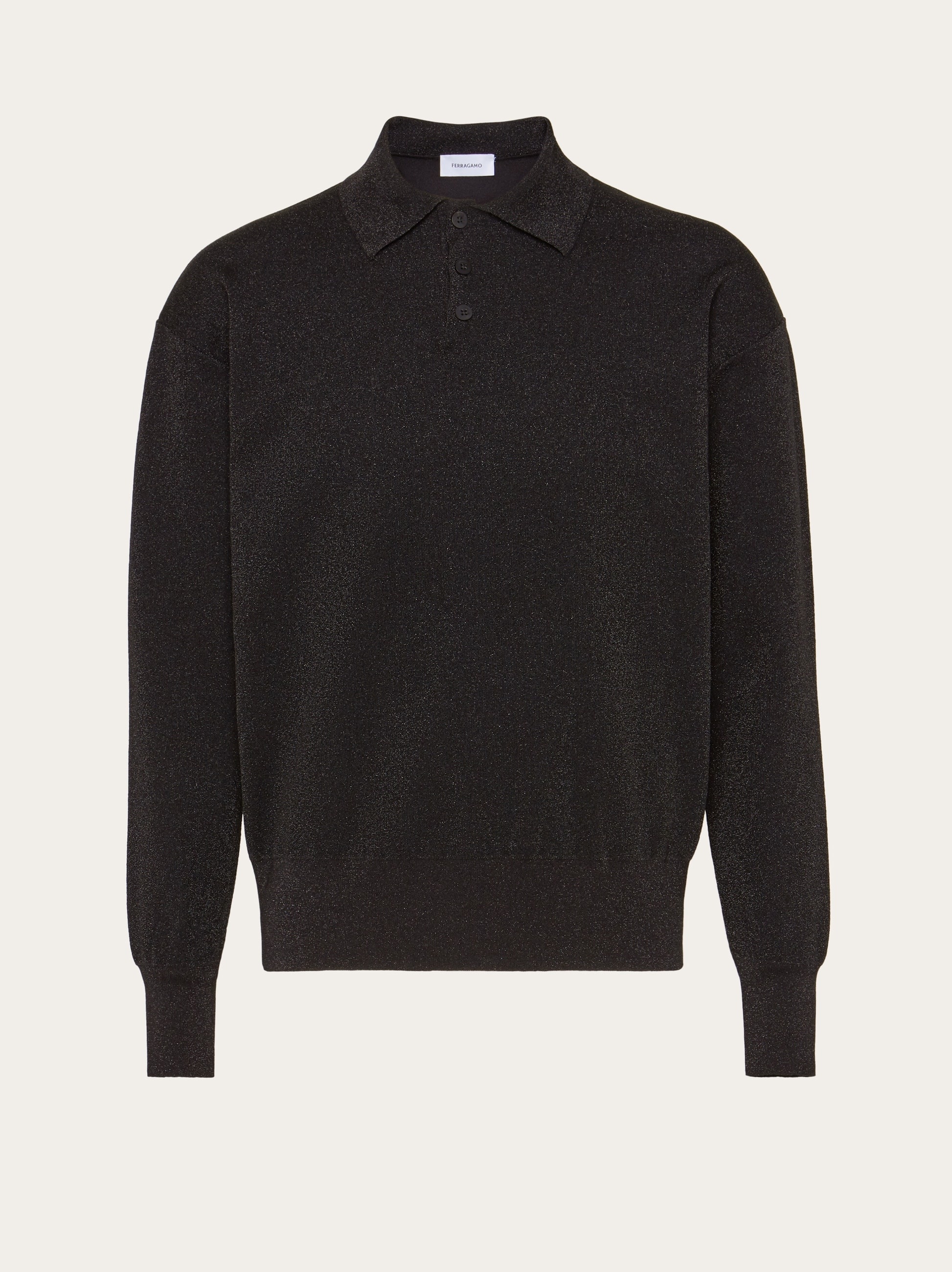 Long sleeved lurex polo - 1