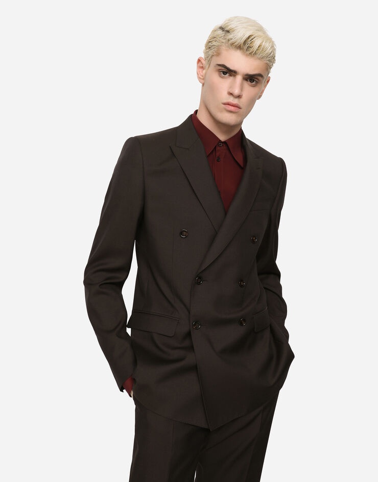 Double-breasted wool and silk Martini-fit suit - 4