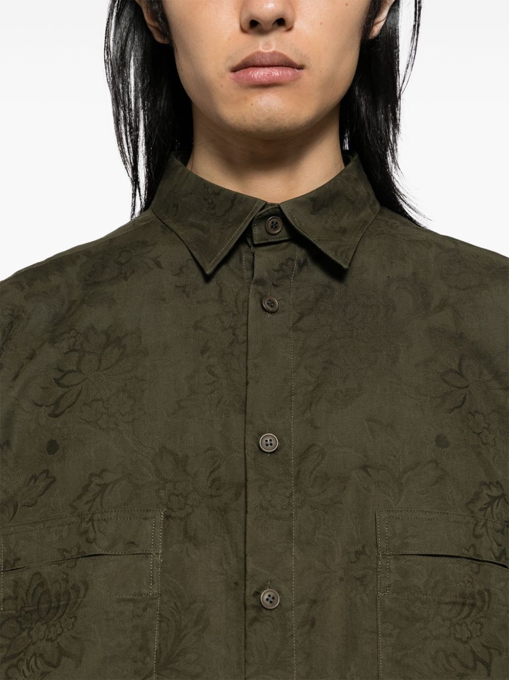 floral-print shirt - 5