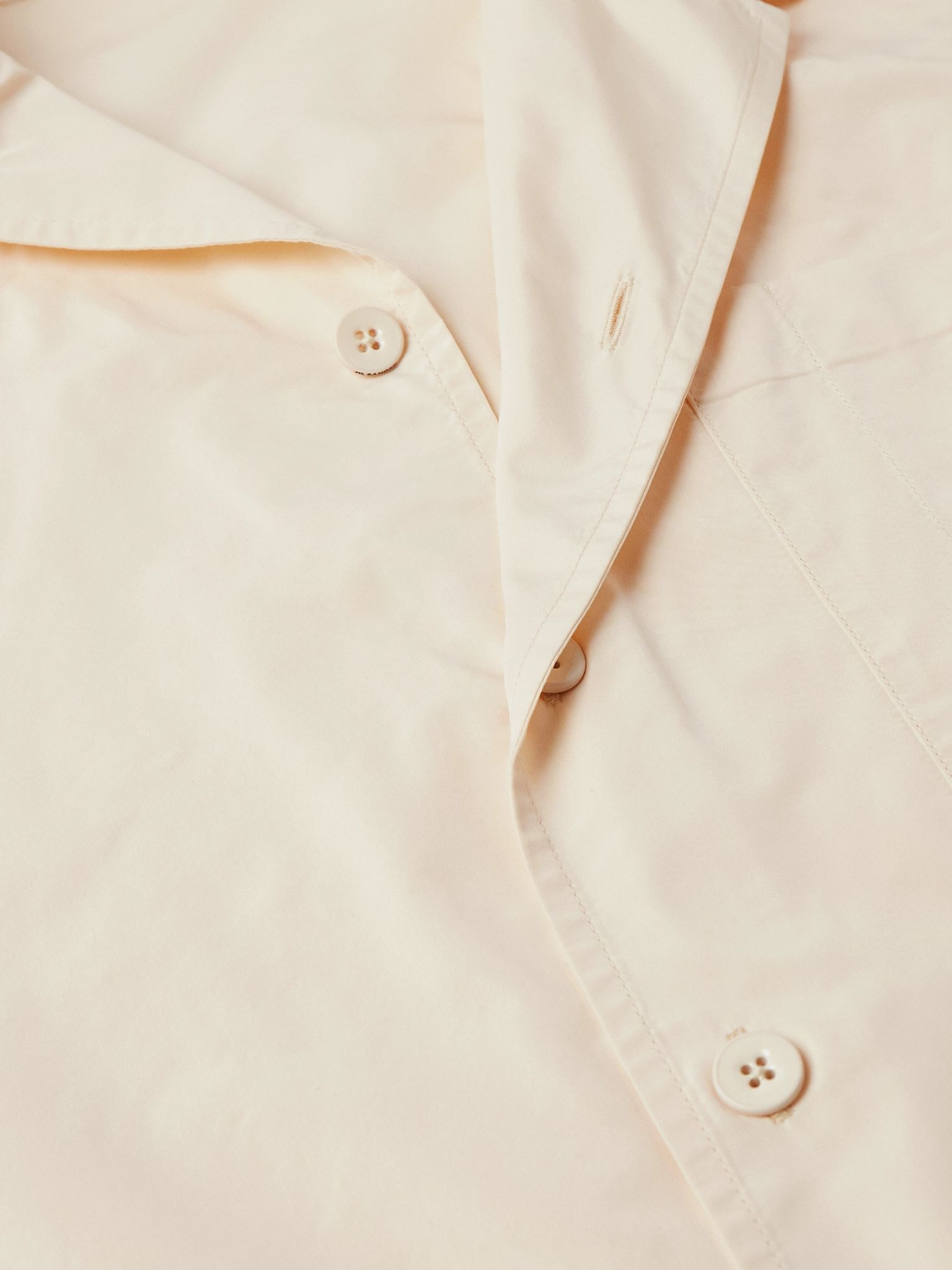 Camp-Collar Shell Shirt Off-white - 5
