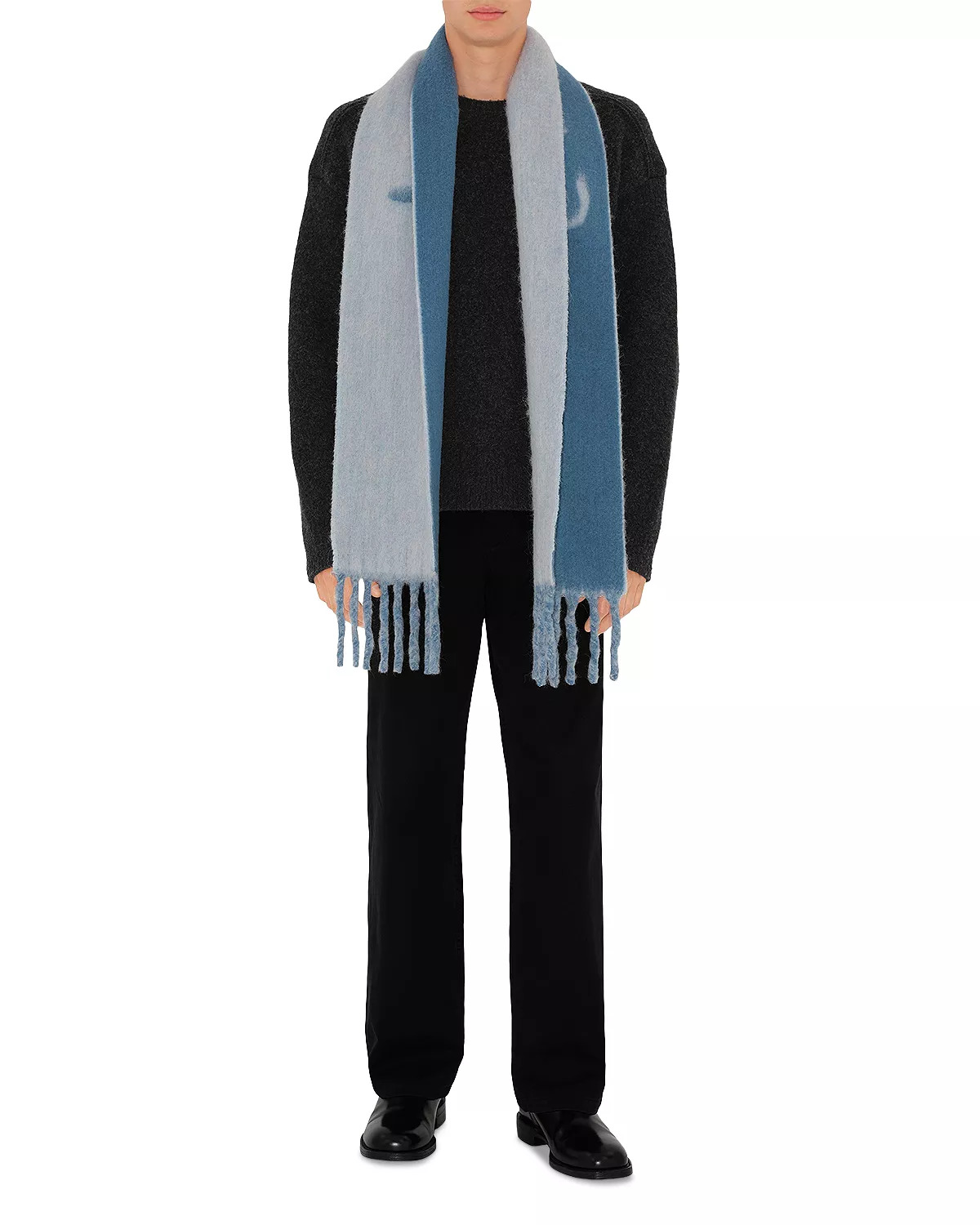 Reversible Logo Wool Blend Scarf - 6