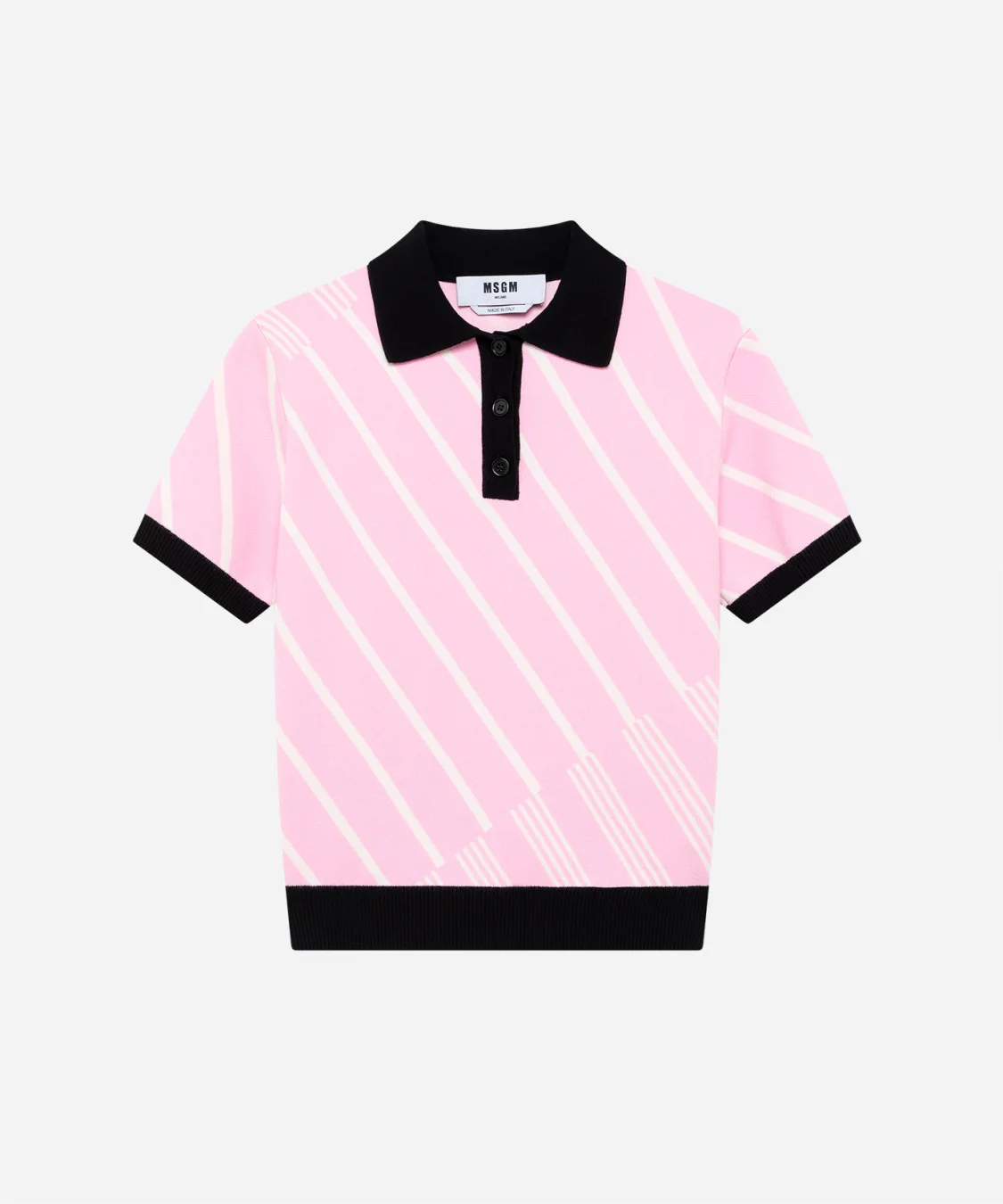 Striped techno piqué polo - 1