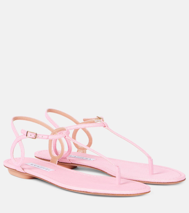 거의 Bare raffia 효과 샌들 1