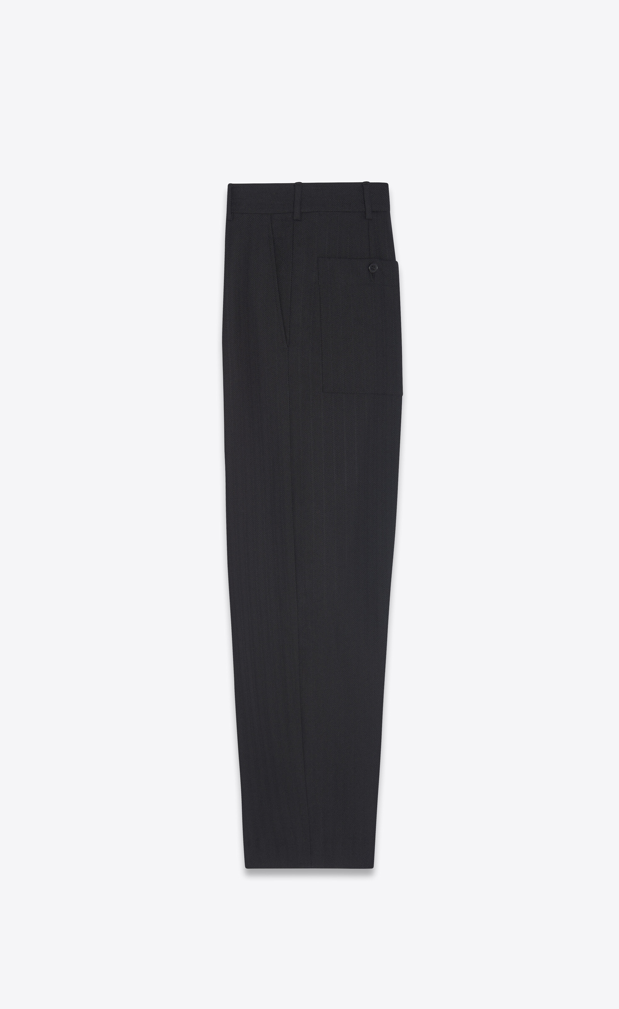 wide-leg pants in diagonal twisted wool - 2