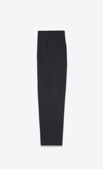 SAINT LAURENT wide-leg pants in diagonal twisted wool outlook