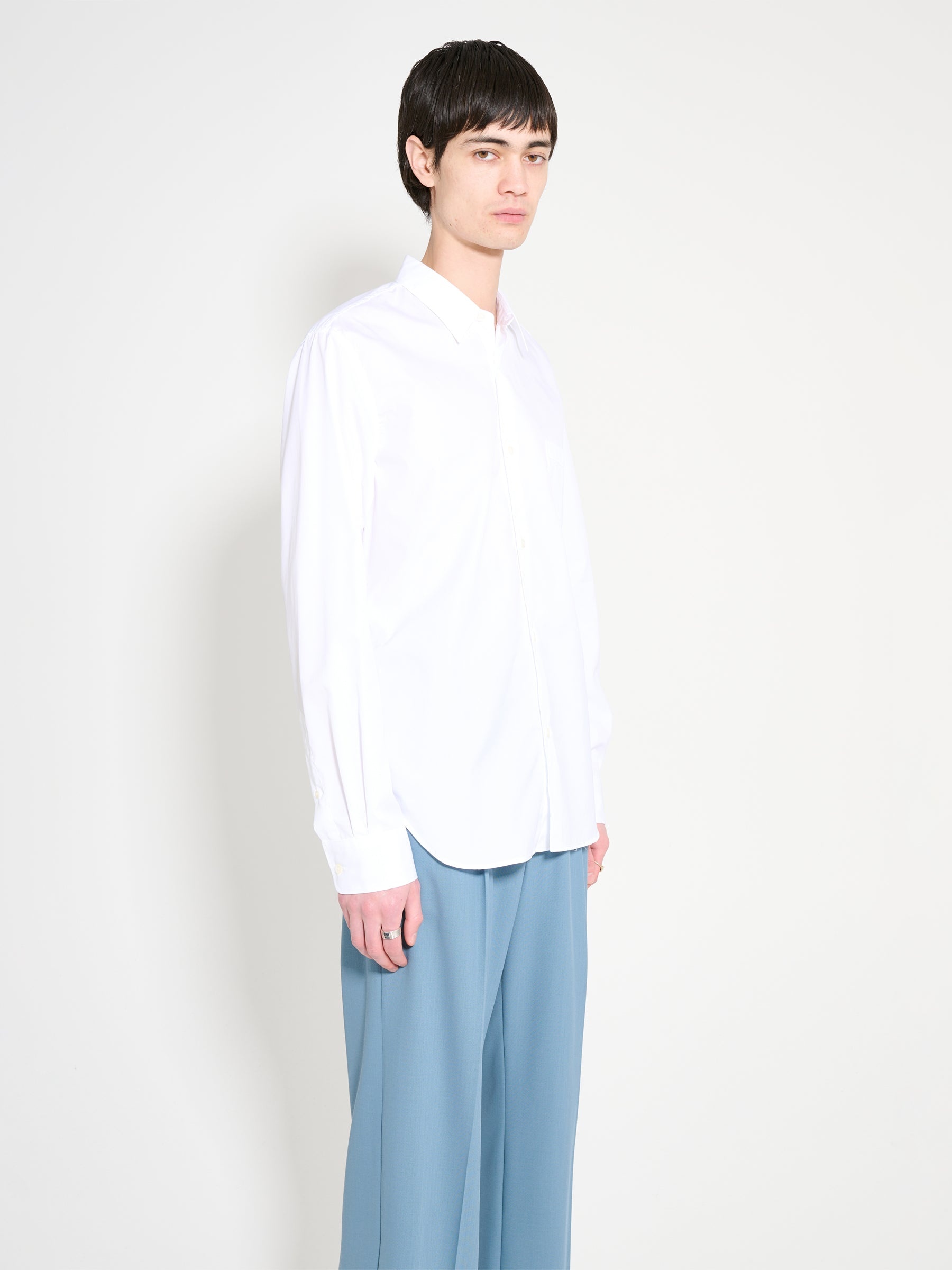 COMME DES GARÇONS HOMME COTTON BROAD SHIRT WHITE - 2