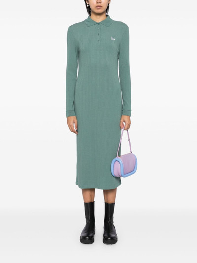 Maison Kitsuné fine ribbed long sleeves polo dress outlook