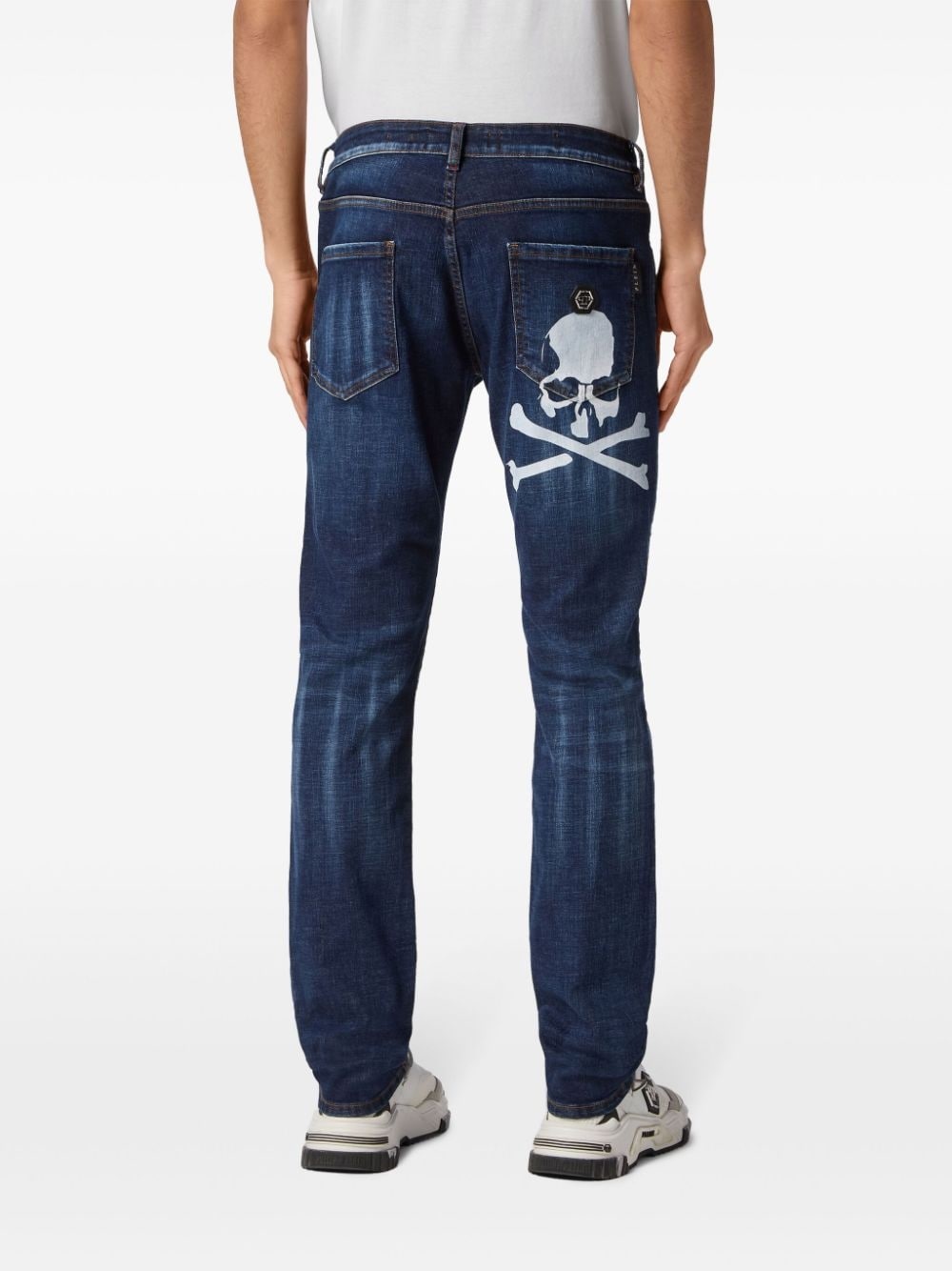 skull-print skinny jeans - 4
