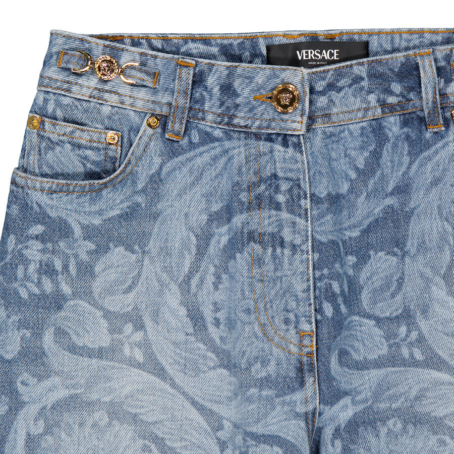 Versace Barocco Straight-Leg Denim Jeans - 2