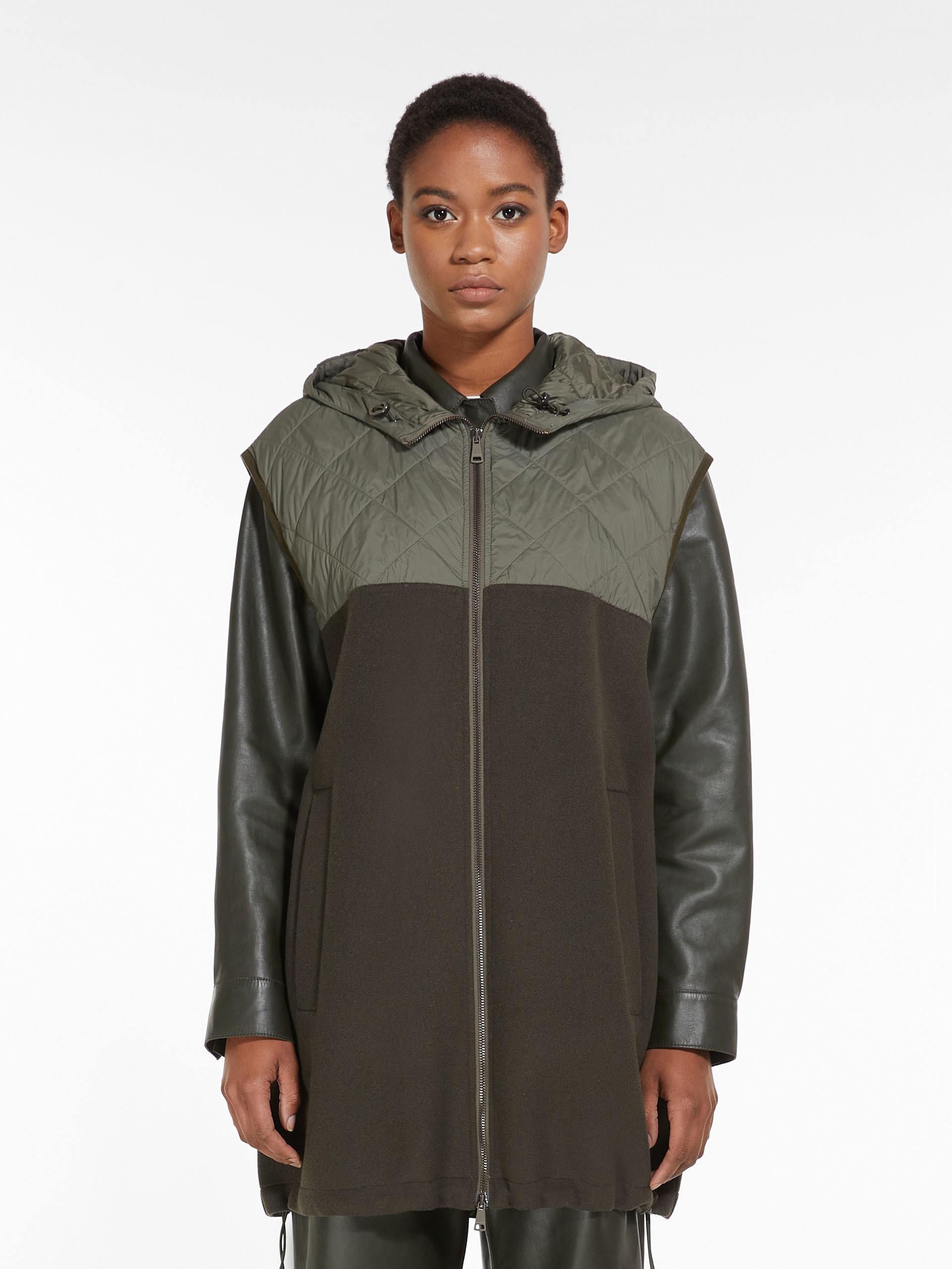 NASTRO Gilet in technical fabric and wool - 3