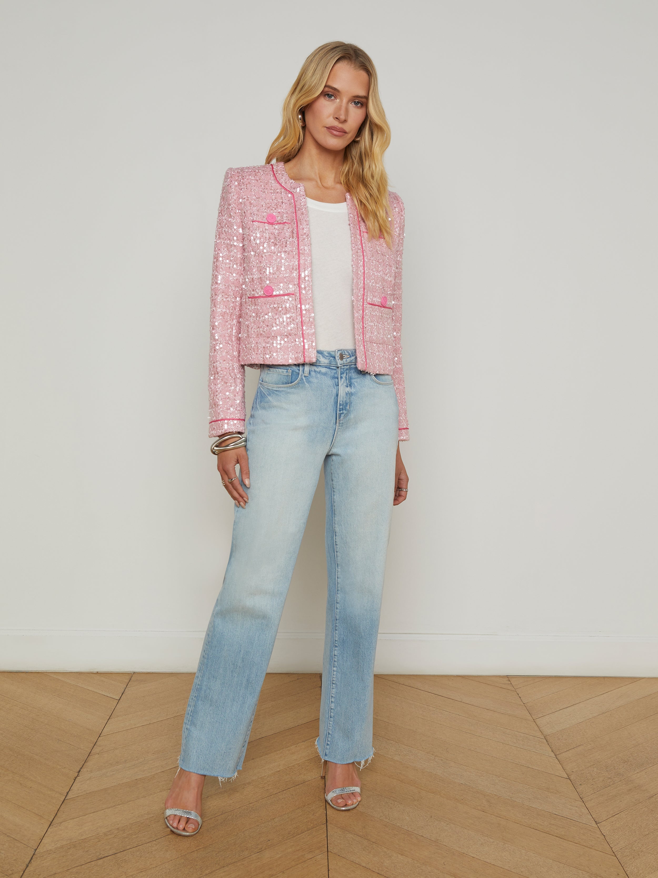 Niko Sequin Tweed Jacket - 5