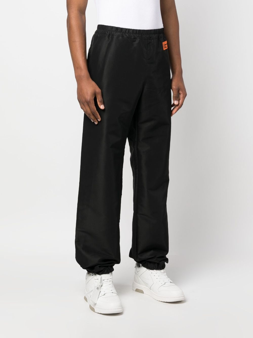 logo-patch wide-leg trousers - 3