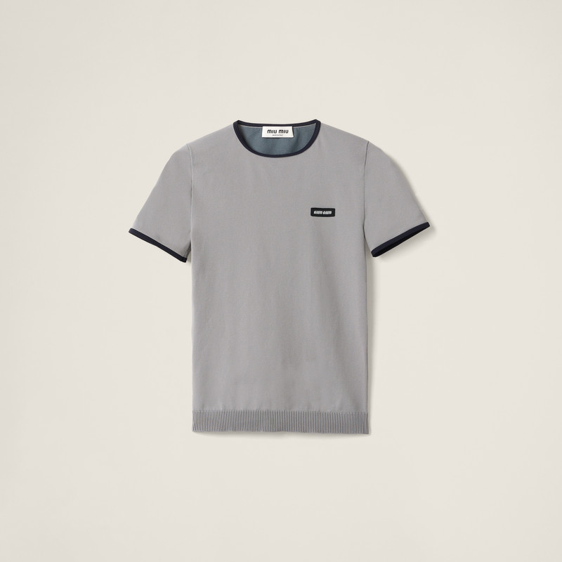 Technical yarn crew-neck sweater 1