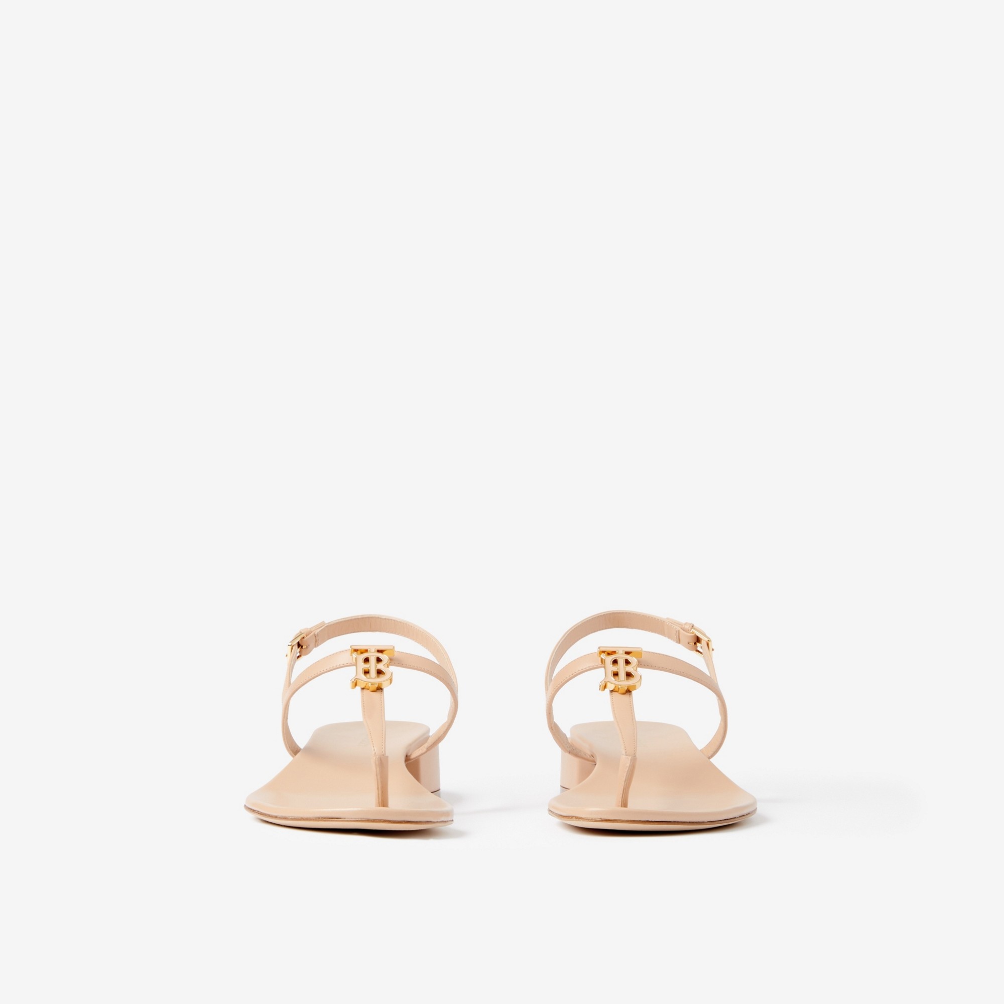 Monogram Motif Leather Sandals - 2