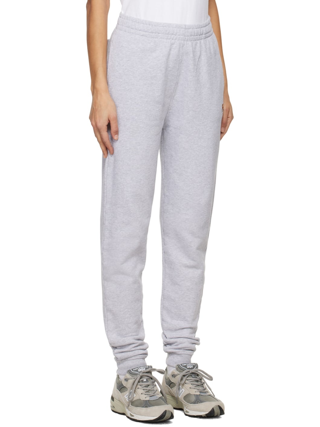 Gray Fox Head Sweatpants - 2