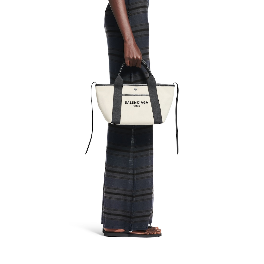 Women's Biarritz Small Tote Bag  in Beige/black - 8