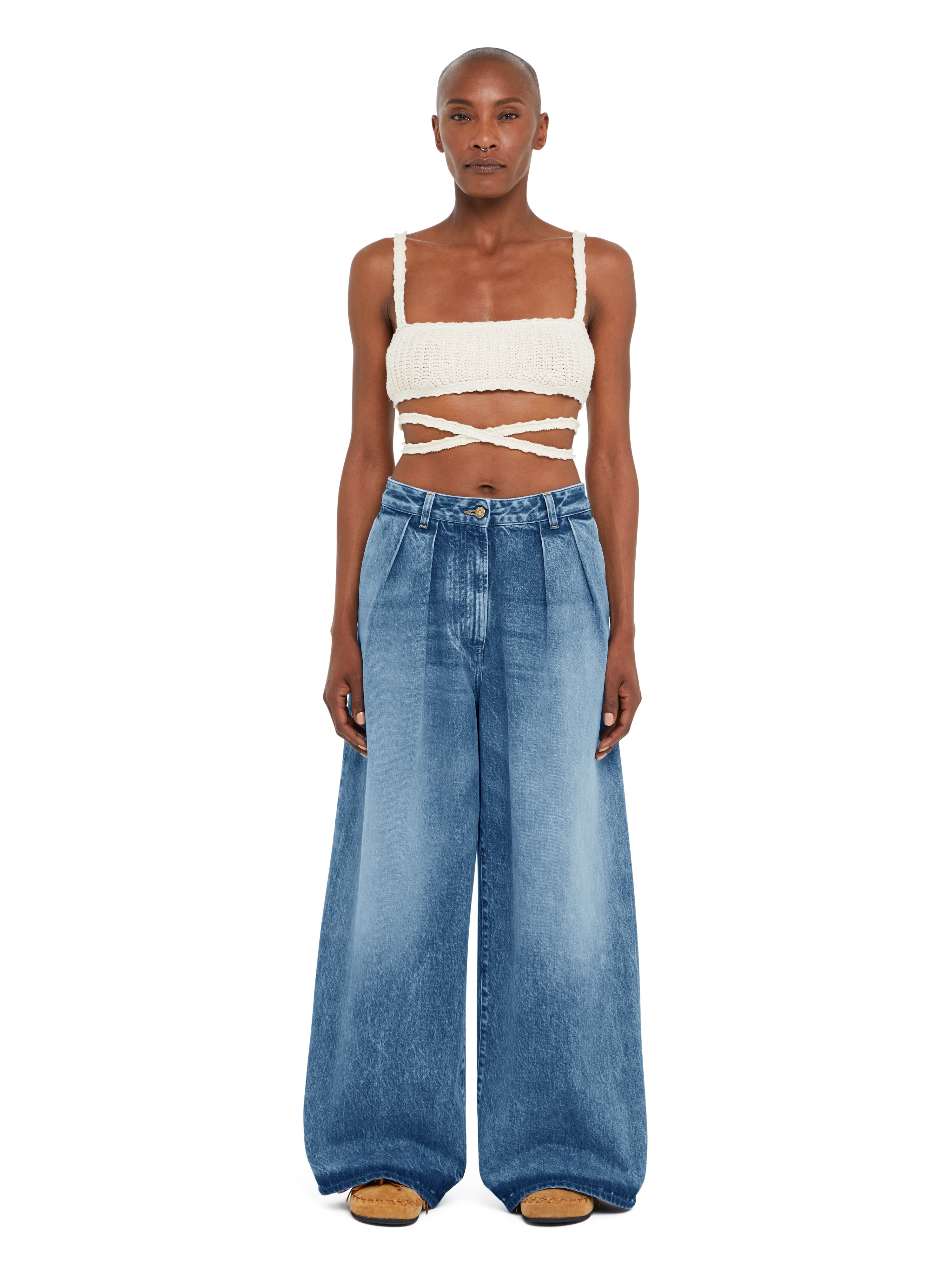 Sunny Crochet Denim Pants - 4