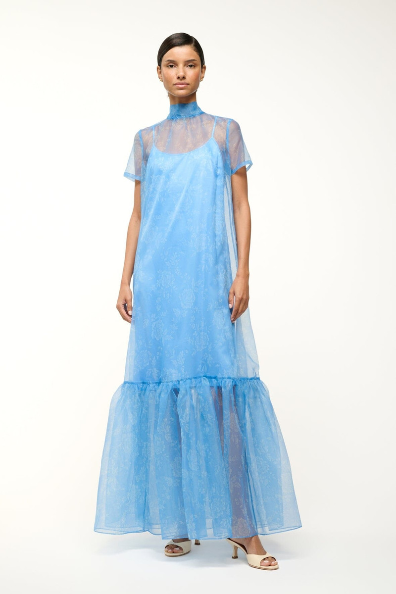 STAUD STAUD CALLUNA DRESS BLUE ROSE - R25R2250OP-BURS | REVERSIBLE