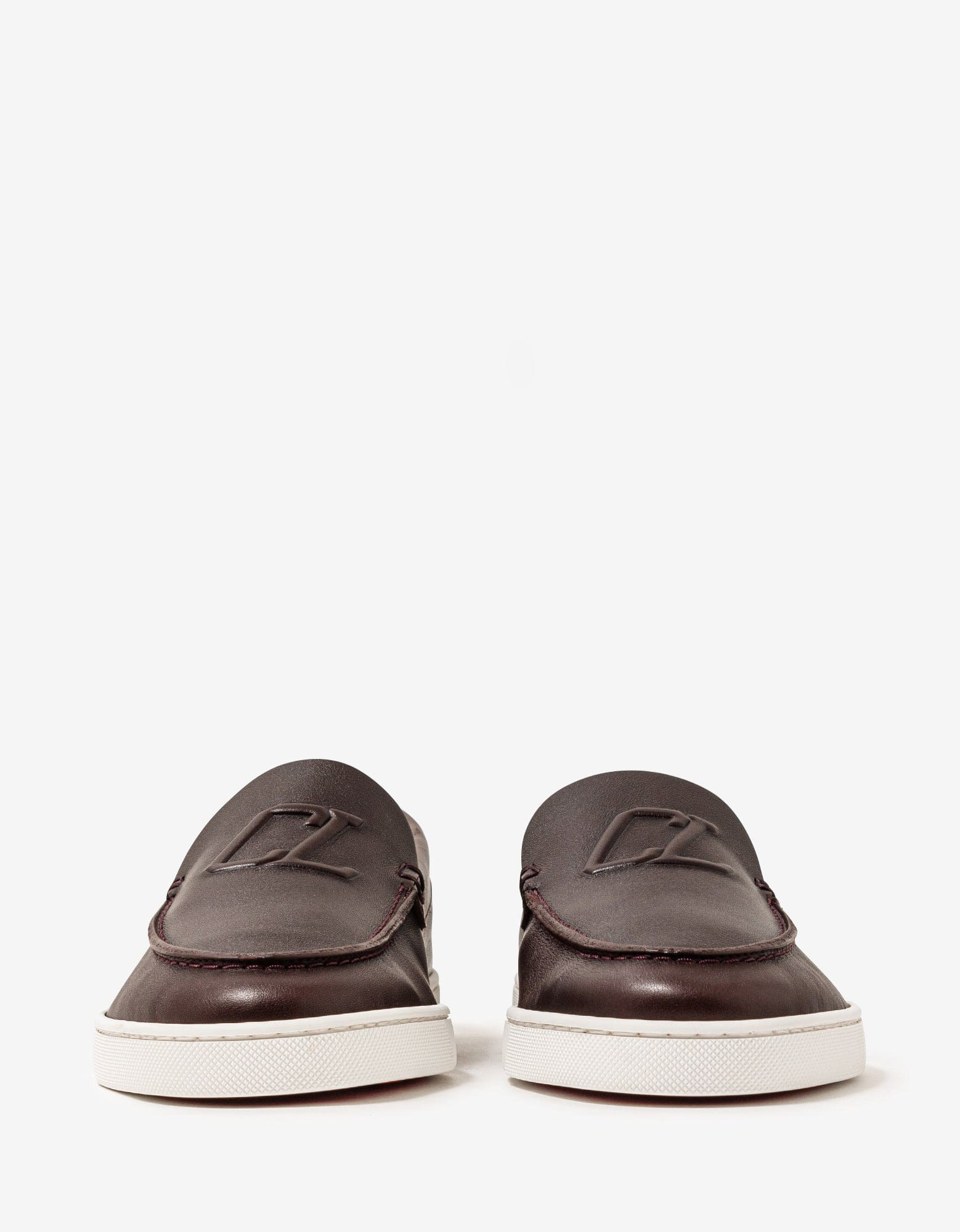 Christian Louboutin Varsiboat Brown Leather Boat Shoes - 4