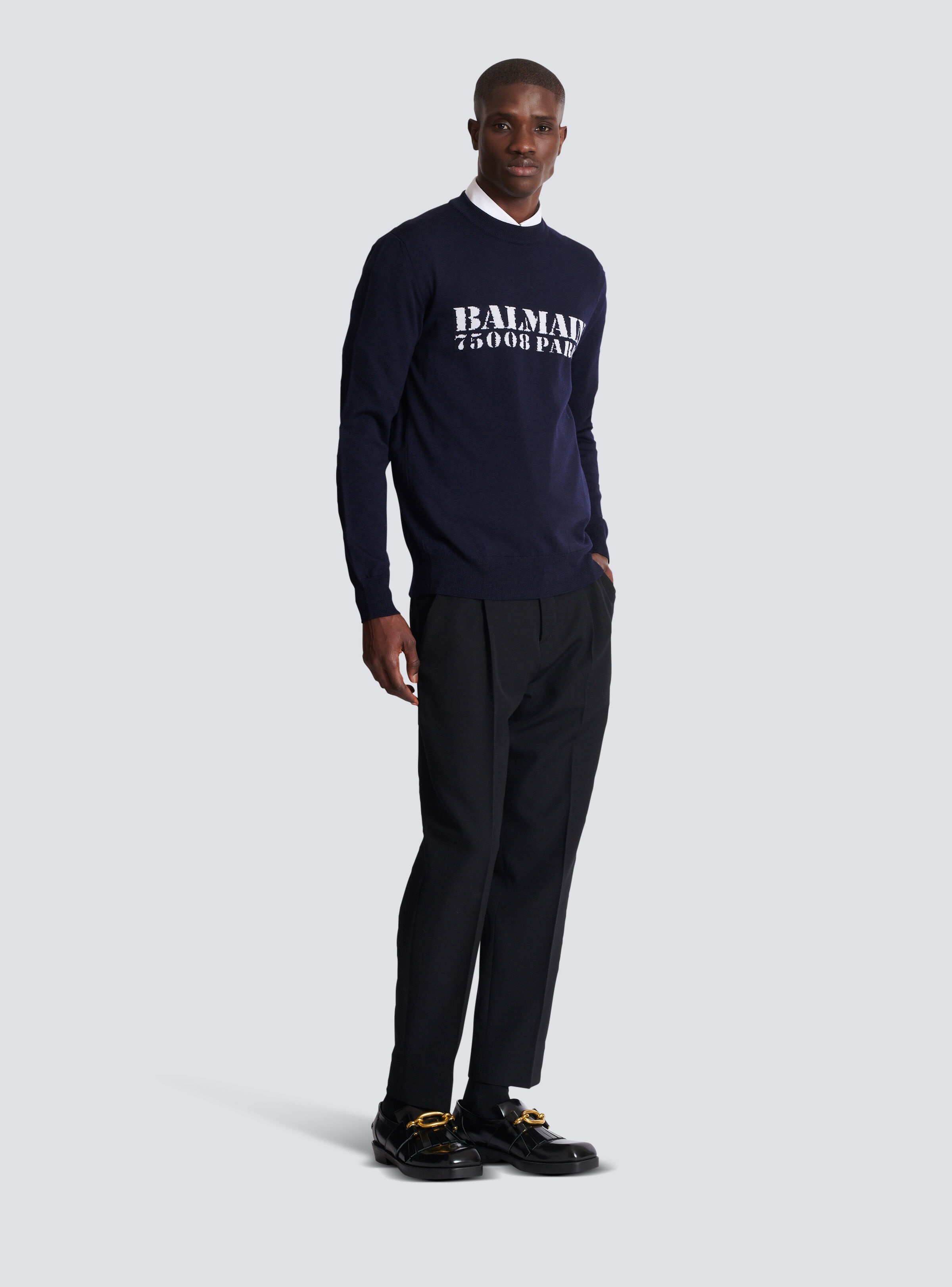 Balmain Stamp merino wool jumper - 3