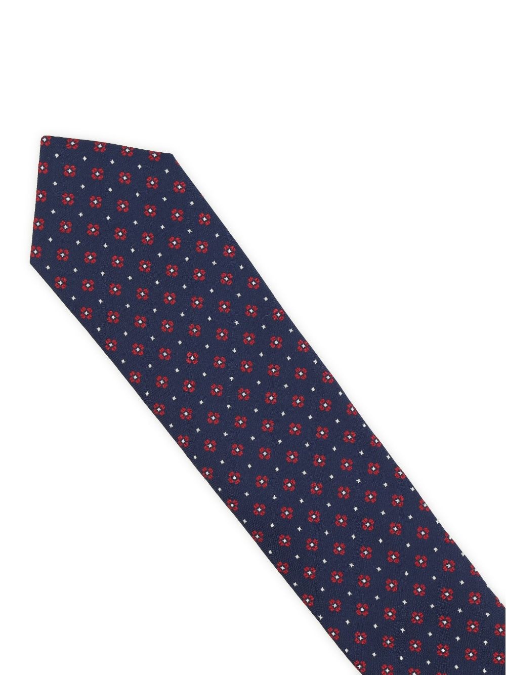 patterned-jacquard silk tie - 4