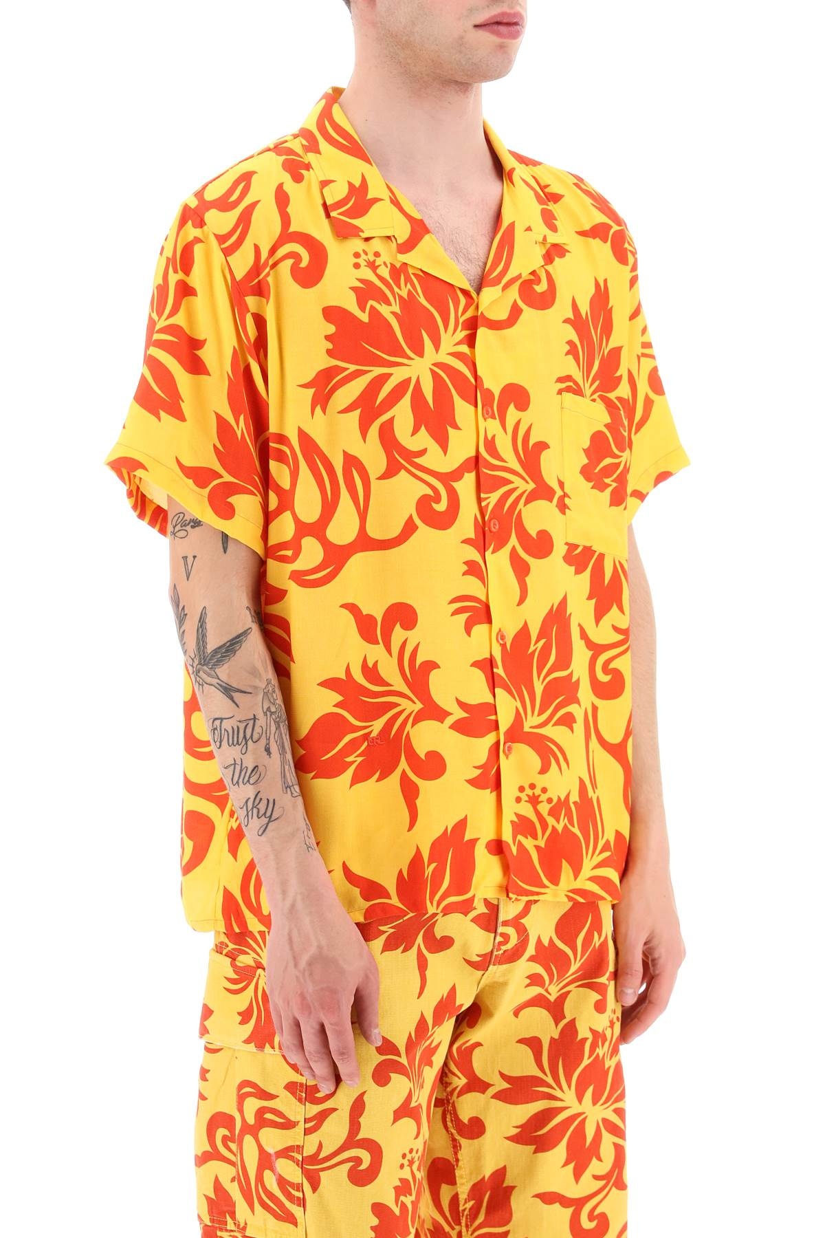 Printed Viscose Bowling Shirt - 2