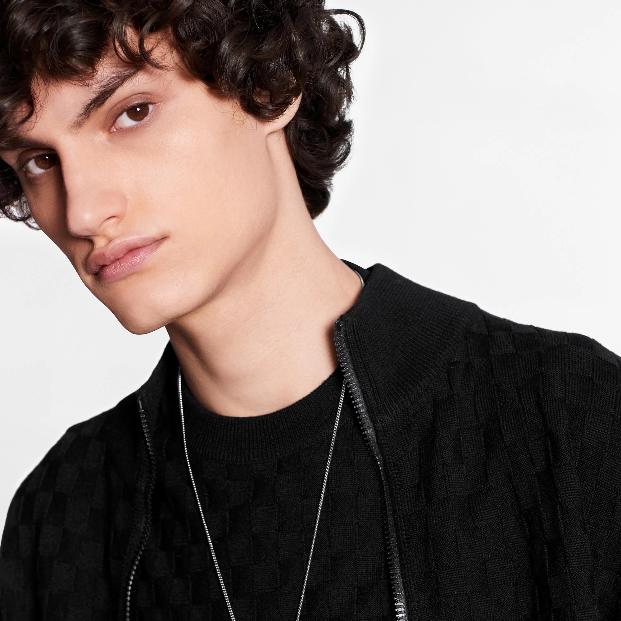Damier Signature Zip-Through Cardigan - 3