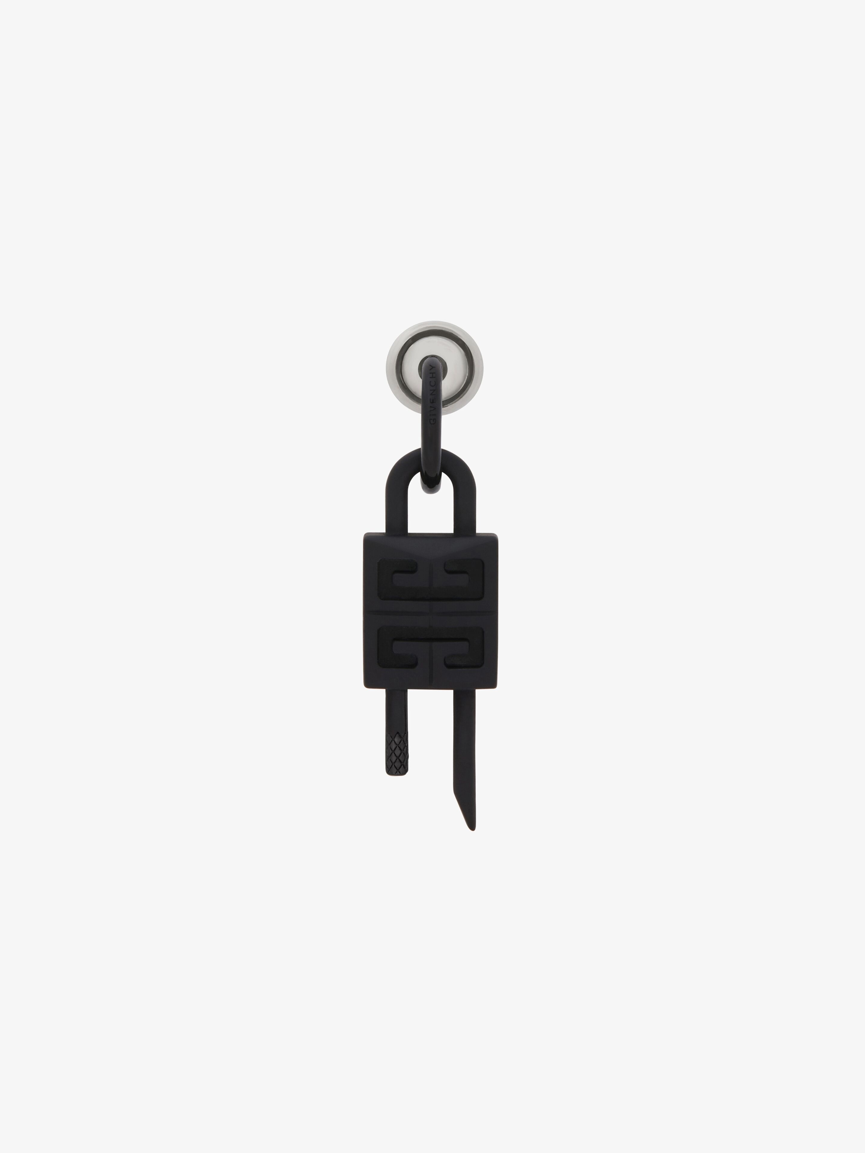 LOCK EARRING IN ENAMELLED METAL 1