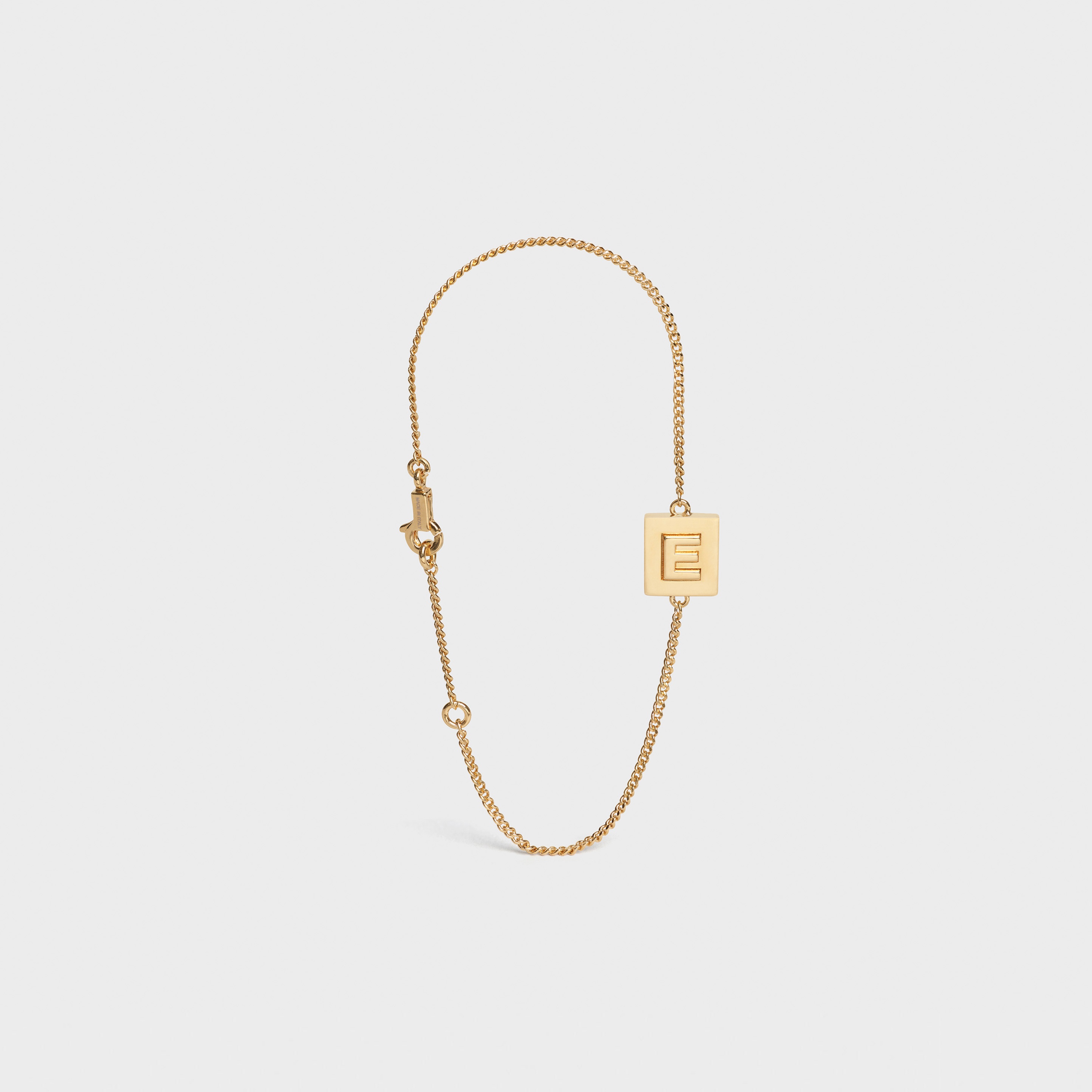 Alphabet E Bracelet in Brass - 2