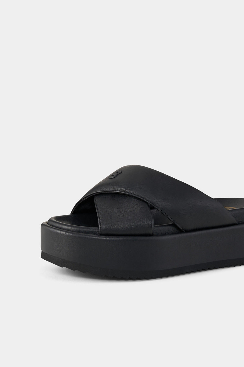 Sorrento Platform sandals in Black 4