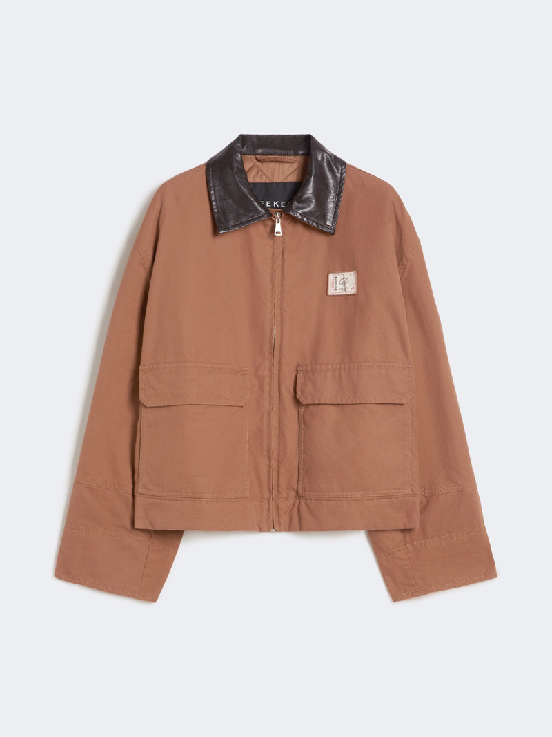 FRECCIA Cotton canvas jacket - TOBACCO 1