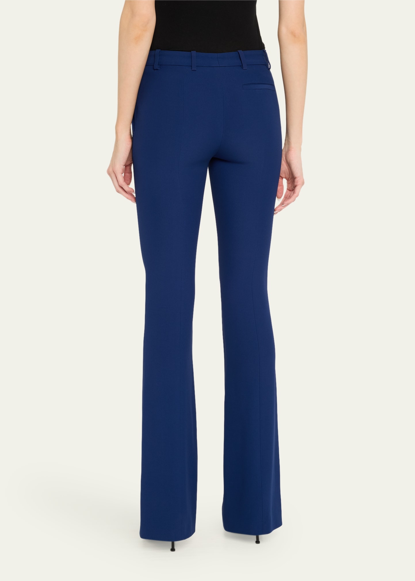 Bootcut Leaf Crepe Trousers - 3