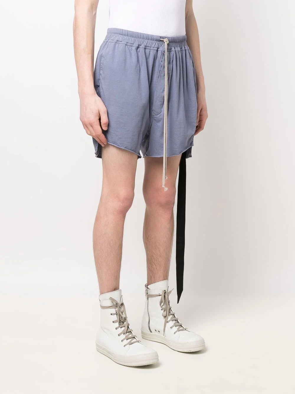 drawstring track shorts - 3