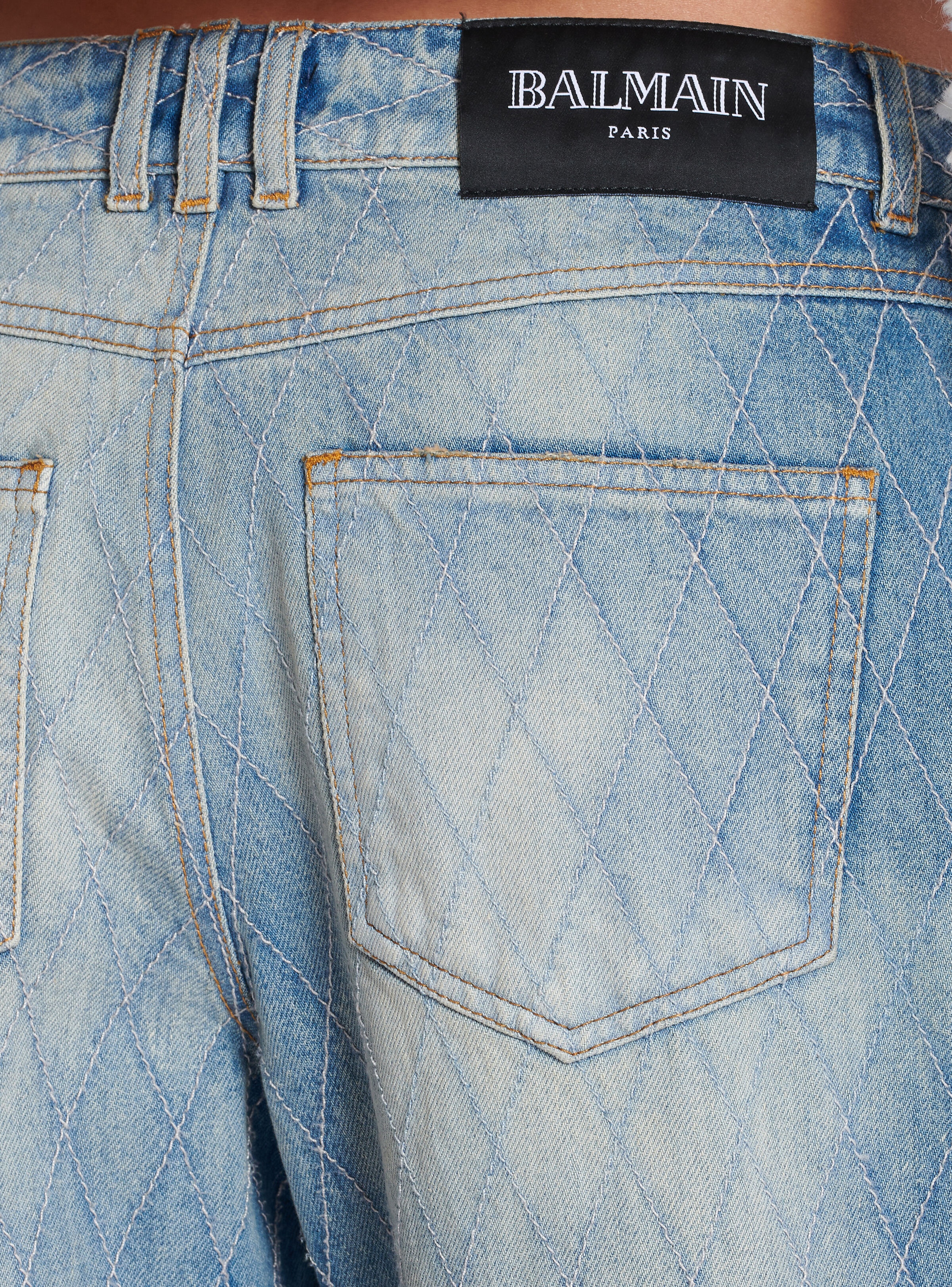 Diamond denim straight-fit jeans - 6