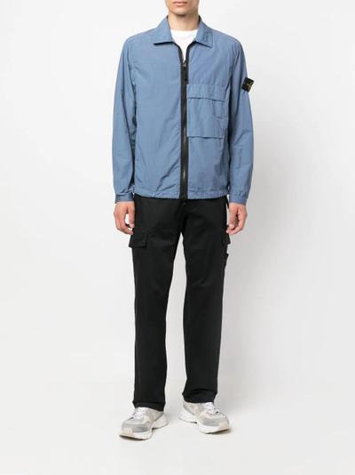 Stone Island Compass-patch zipped jacket outlook