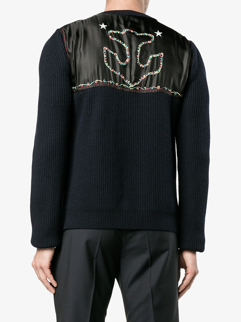 patched fisherman knit sweater 4