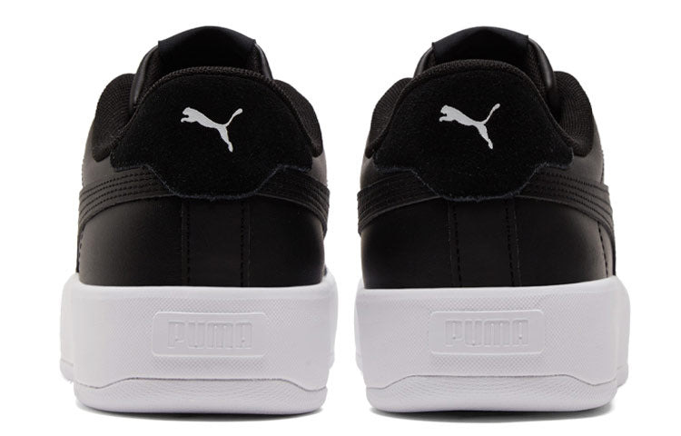 (WMNS) PUMA Lily Platform Board Shoes Black/White 384617-02 - 5